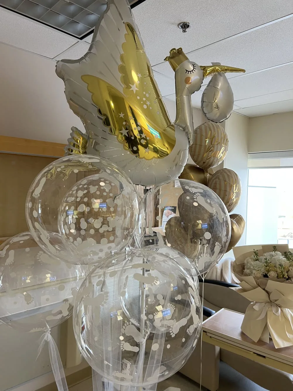 Beautiful custom baby shower balloon decor