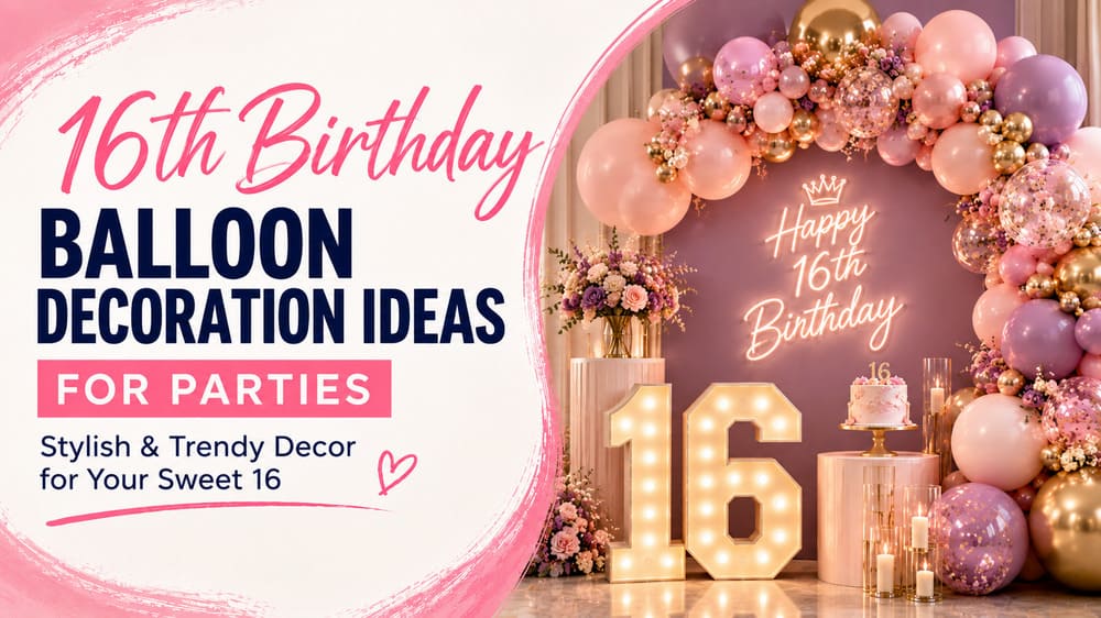 16th Birthday Balloon Decoration Ideas