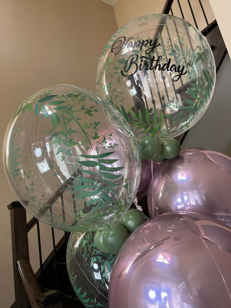 Botanical Celebration Bubble Balloon Bouquet