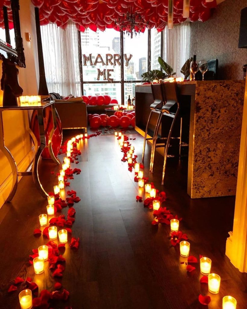 Romantic Valentine Balloon Decoration