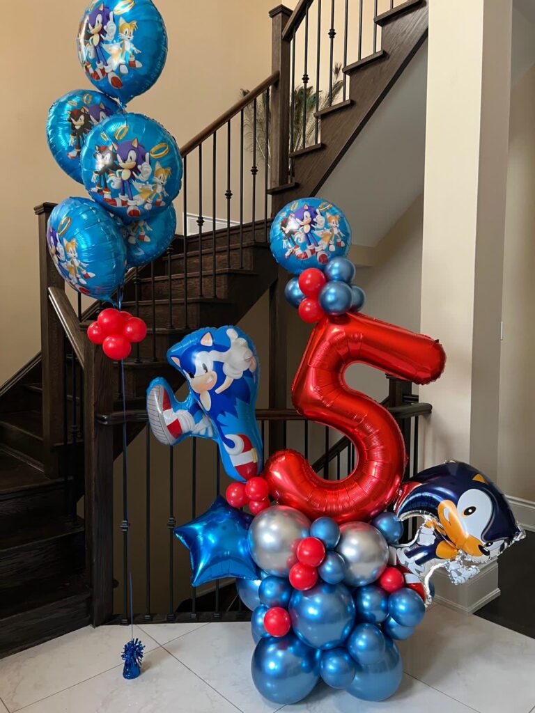 Sonic 5th Birthday Balloon Number Display