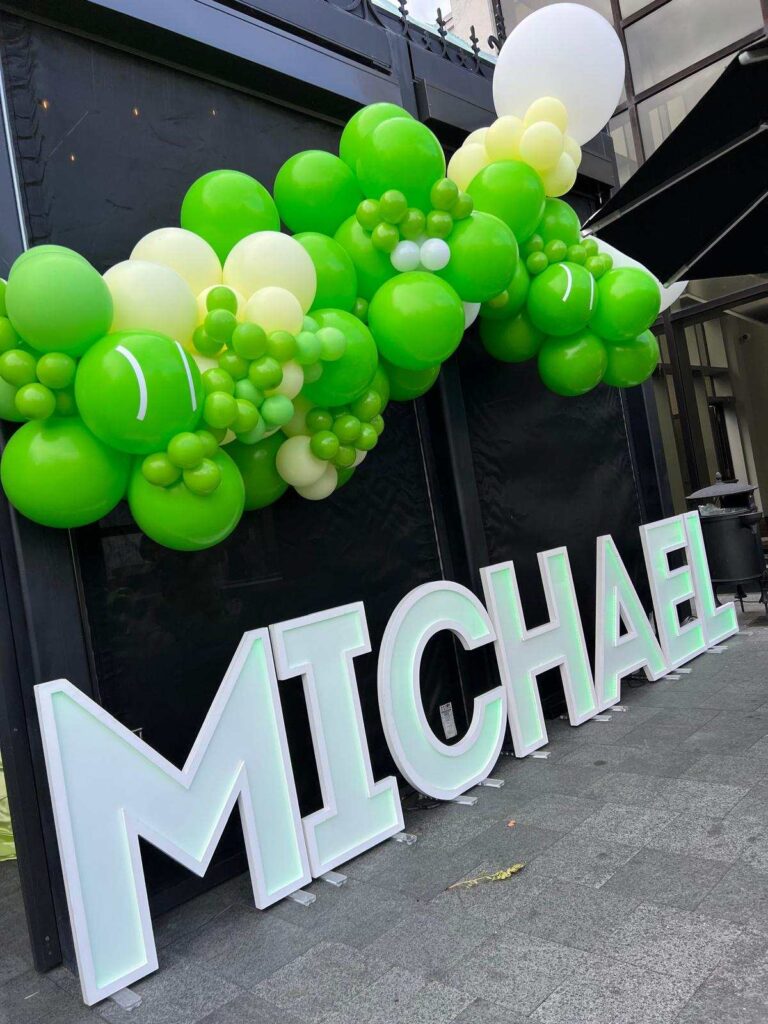 Bar Mitzvah balloon garland