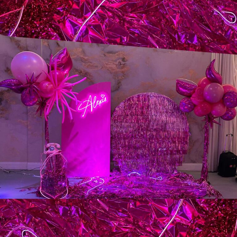 Bat Mitzvah Pink Photo Backdrop