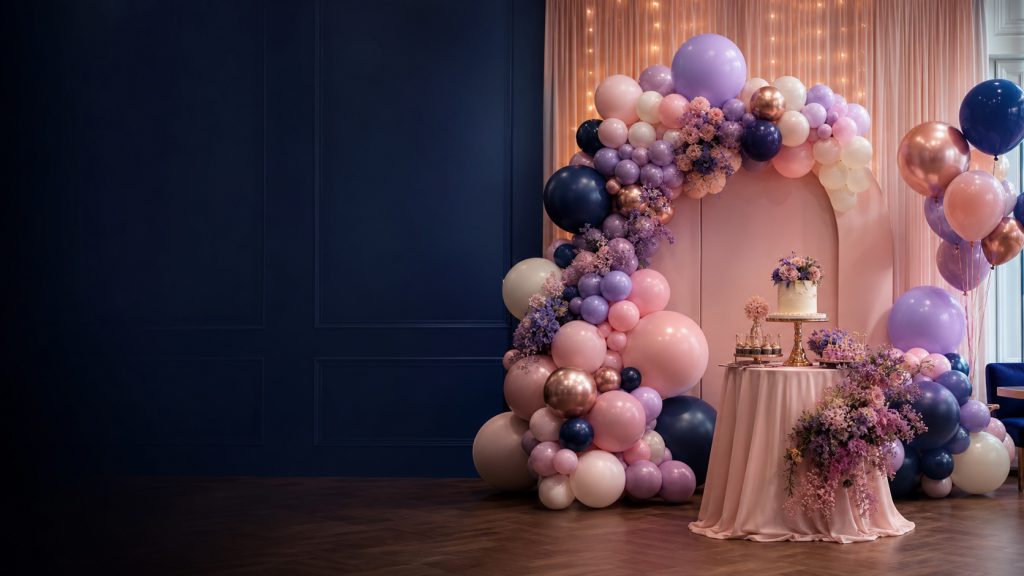 Elegant birthday balloon decoration in Toronto
