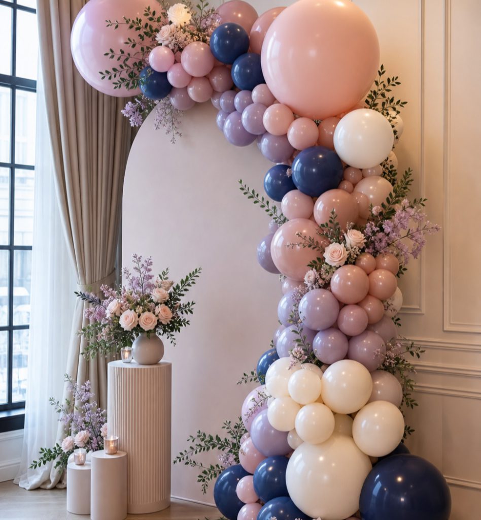 Elegant professional balloon decoration by Happy Day Toronto