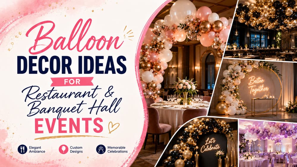 Balloon Decor Ideas for Restaurant & Banquet Hall Events