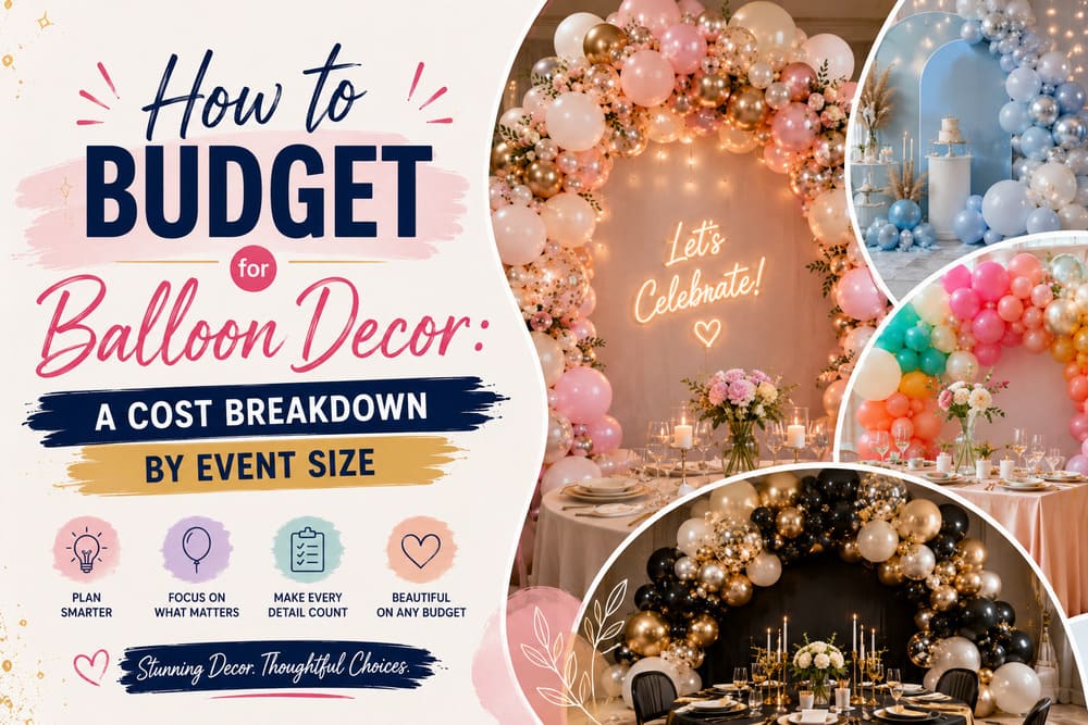 How to Budget for Balloon Decor: A Cost Breakdown by Event Size
