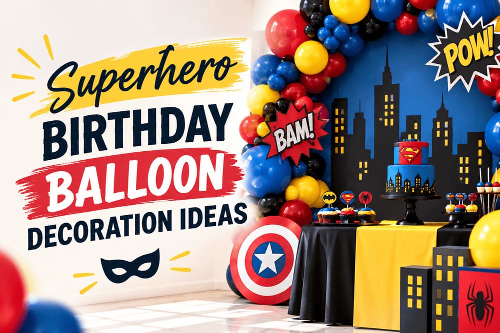 Superhero Birthday Balloon Decoration Ideas
